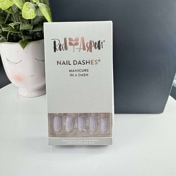 NEW πππ πΌπ¨π₯ππ£ Press-On Nails Medium Square Steel Gray Sharon - Picture 6 of 9